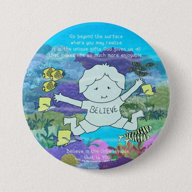 Beyond the Surface 3 Inch Round Button (Front)