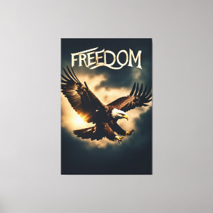 Beyond Wings: Freedom with an Eagle Canvas Print