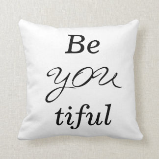 BeYOUtiful Text Decor Throw Pillow