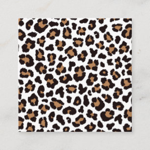 Bezaubernd Elegante Natürliche Leoparden Muster Square Business Card