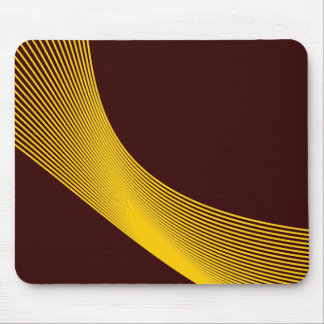Bézier Curves - Amber on Dark Brown 330000 Mouse Pad