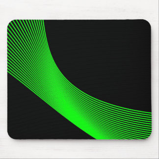 Bézier Curves - Green on Black Mouse Pad