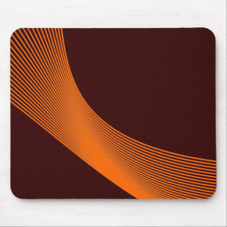 Bézier Curves - Orange on Dark Brown 330000 Mouse Pad