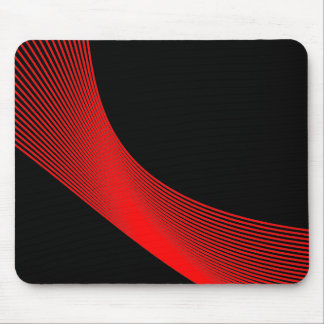 Bézier Curves - Red on Black Mouse Pad