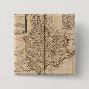 Beziers France 2 Inch Square Button