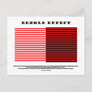 Bezold Effect (Optical Illusion) Postcard