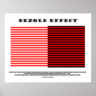 Bezold Effect (Optical Illusion) Poster
