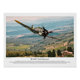 BF 109G-6  "Erich Hartmann" Poster