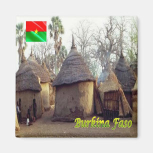 BF - Burkina Faso - Traditional homes Magnet