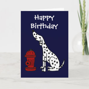 BF - Carte d'anniversaire de chien dalmate mignonn
