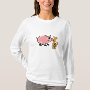 BF- Funny Pig Playing the Tuba T-shirt