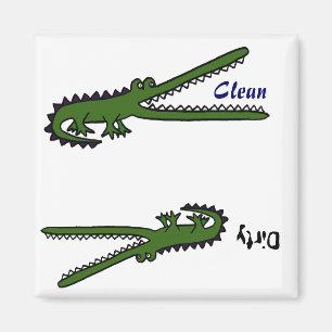 BF - Magnet de lave-vaisselle crocodile