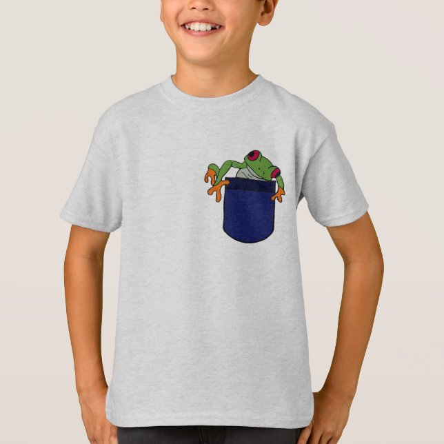 BF- Tree Frog ina Pocket Shirt (Front)