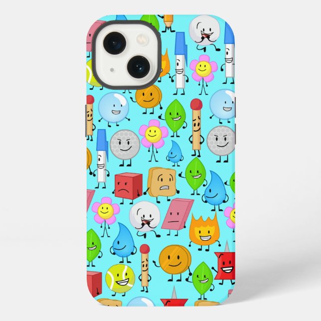 bfdi pattern iPhone case (Back)