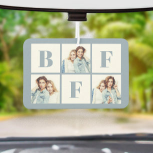 BFF 3 Photo Collage Best Friends Dusty Blue Air Freshener