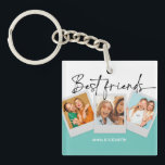 BFF 3 Photos Custom Bestie Best Friends Forever Keychain<br><div class="desc">BFF 3 Photos Custom Bestie Best Friends Forever</div>