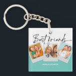BFF 3 Photos Custom Bestie Best Friends Forever Keychain<br><div class="desc">BFF 3 Photos Custom Bestie Best Friends Forever</div>