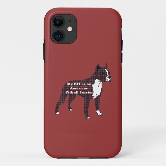 BFF American Pitbull Terrier Case-Mate iPhone Case (Back)