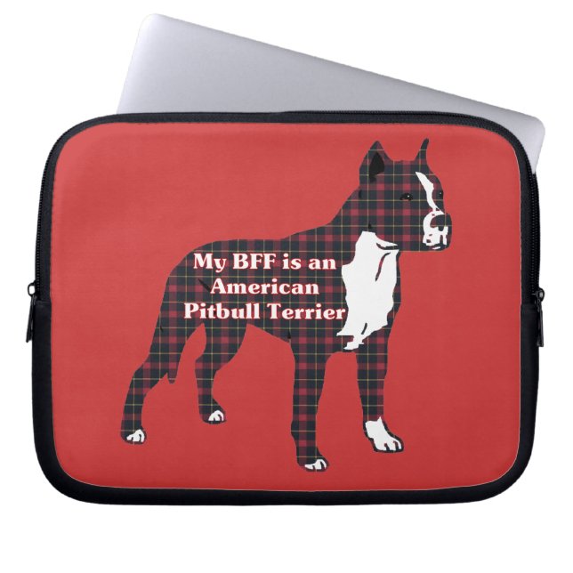 BFF American Pitbull Terrier Laptop Sleeve (Front)