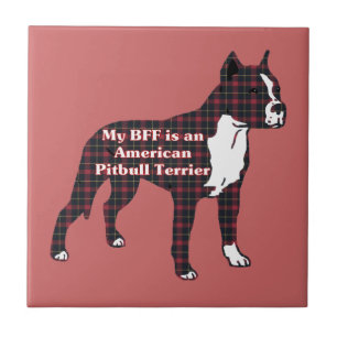 BFF American Pitbull Terrier Tile