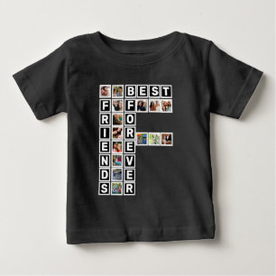 BFF Best Friends Forever 15 Photo Collage Template Baby T-Shirt