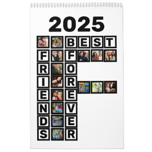 BFF Best Friends Forever 27 Photo Collage Template Calendar