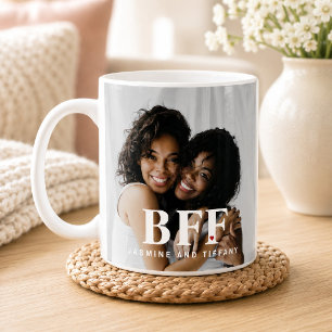BFF Best Friends Forever Bestie Heart Photo Mug