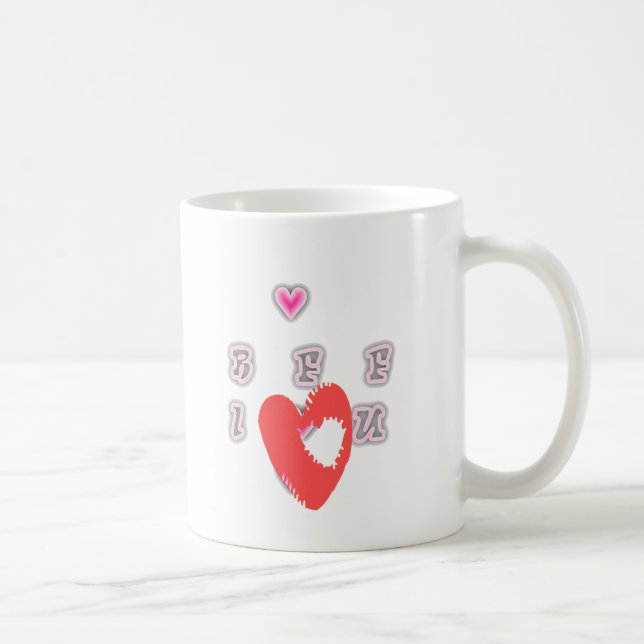 BFF. Best Friends Forever: I Love You Art Print Coffee Mug (Right)