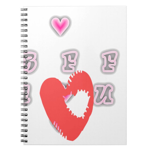 BFF. Best Friends Forever: I Love You Art Print Notebook (Front)