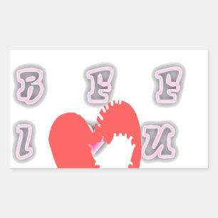BFF. Best Friends Forever: I Love You Art Print Sticker