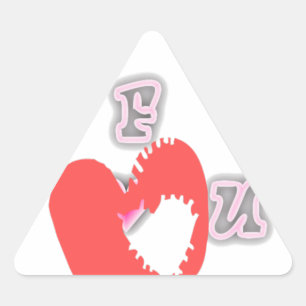 BFF. Best Friends Forever: I Love You Art Print Triangle Sticker