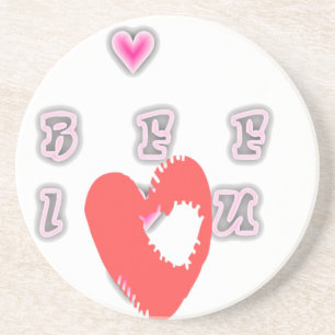 BFF. Best Friends Forever: I love You Text Quote Coaster