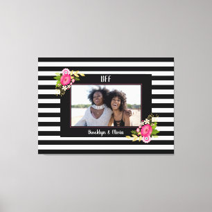 BFF Best Friends Forever Photo Block Canvas Print