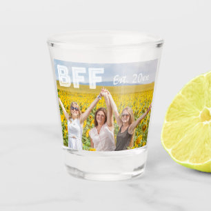 BFF Best Friends Forever Photo Modern Typography Shot Glass