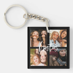 BFF Best Friends script photo gift Keychain