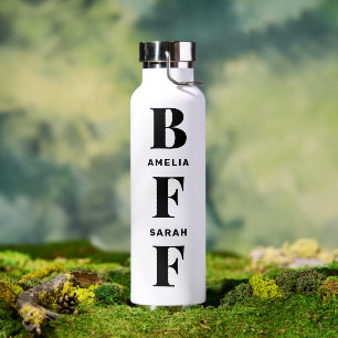  BFF   Best Friends Unique Custom Names Silver Wat Water Bottle