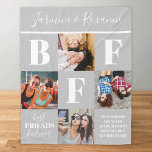 BFF Besties Photo Collage Grey Fleece Blanket<br><div class="desc">Discover our uniquely curated modern friendship blanket that beautifully showcases the unbreakable bond between besties. This plush accessory features four images of you and your bestie, wrapped in a light grey hue that can be tailored to your preferred colour. It's punctuated with the abbreviation 'BFF', the phrase 'best friends forever',...</div>