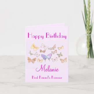 BFF Butterfly Birthday Card