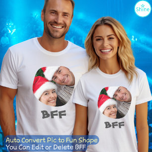 BFF Create Your Own Custom Photo Personalized Text T-Shirt