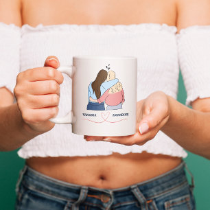 BFF Customizable Name: You Make my heart smile Mug