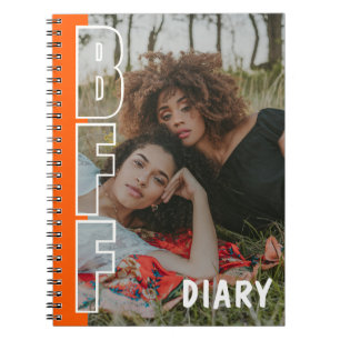 BFF Diary Photo Illusion Orange Notebook