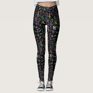 BFF Doodles - Faux Glitter Pattern Leggings