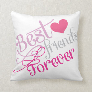 BFF - Fashion Best Friends Forever with Photo Throw Pillow