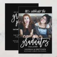 BFF Frères Amis Graduation Party Invitation
