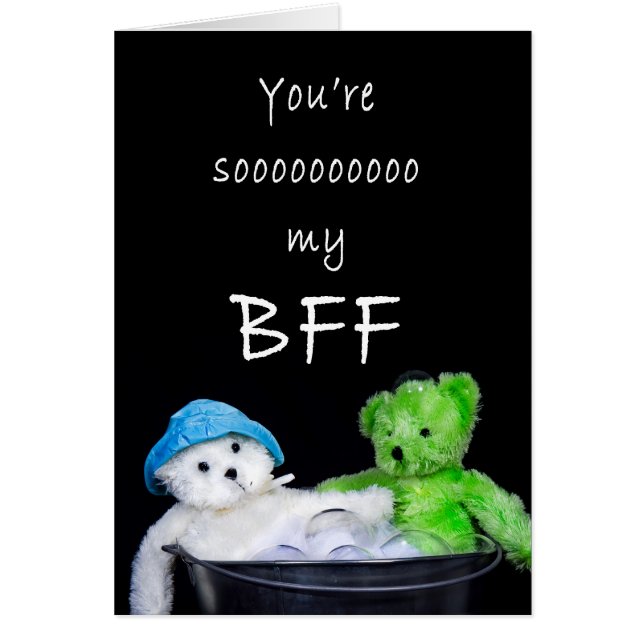 BFF - Fun card - Teddy Bears (Front)