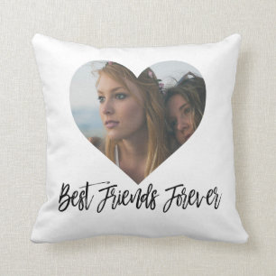 BFF Gift Personalized with Photo Best Friends Throw Pillow