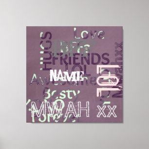 BFF Gifts Best Friends Personalized Canvas Print