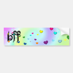 bff ~ hearts bumper sticker