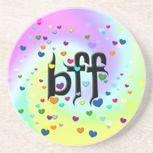 bff ~ hearts coaster