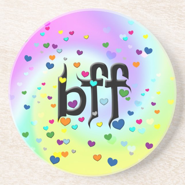 bff ~ hearts coaster (Front)